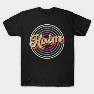 vintage circle line color Haim T-Shirt